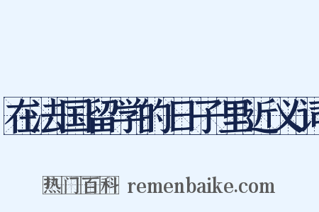 在法国留学的日子里近义词是什么意思的图片